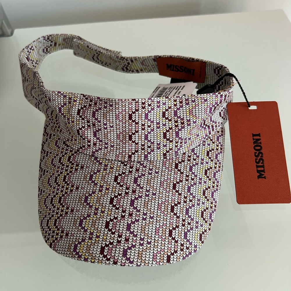 MISSONI Chevron Print Visor Cap MADE IN ITALY